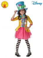 MAD HATTER GIRLS DELUXE COSTUME - SIZE 3-5
