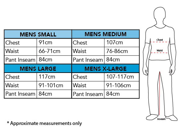 size chart - Peacemaker DC Adult Costume